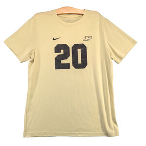 Nike Dri-Fit Men's Purdue Boilermaker #20 Franklin Graphic T-Shirt Tan Large